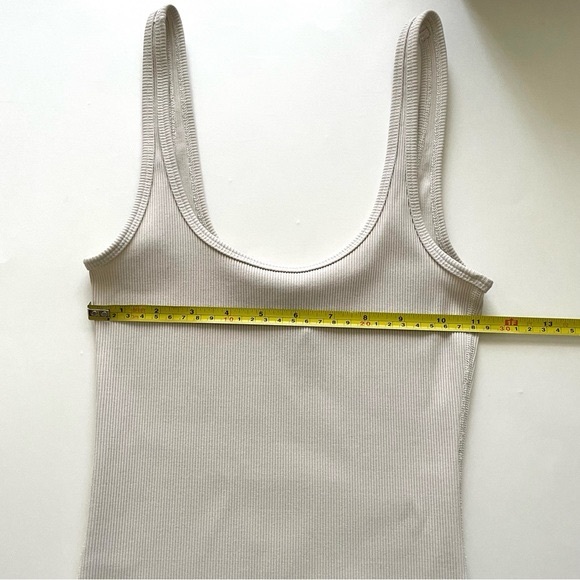 Aritzia TNA Zuma Mini Bodycon Tank Dress in Matte Pearl - Picture 9 of 10